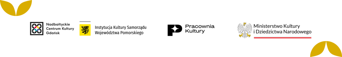 Belka z logotypami: NCK Gdańsk, Pracowni Kultuty i MKiDN