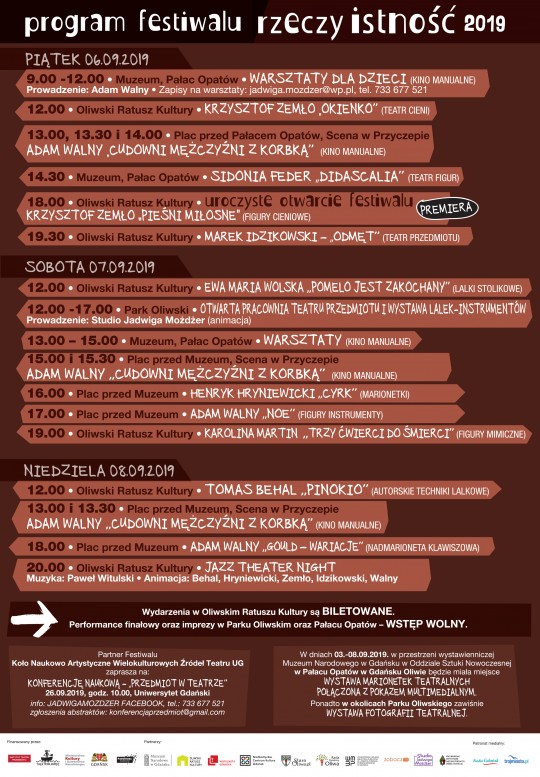 II Międzynarodowy Festiwal Teatru Przedmiotu - Rzeczy Istność / program