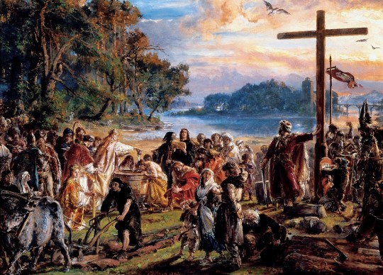 "Zaprowadzenie chrześcijaństwa R.P. 965" - Jan Matejko
