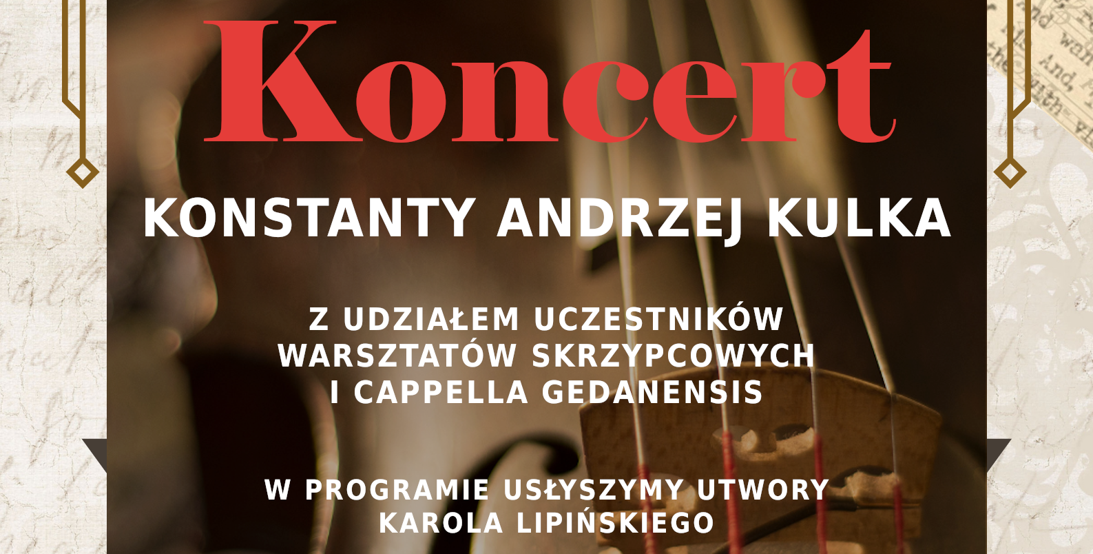 grafika Koncert Konstantego Andrzeja Kulki w ramach Mistrzowskich Warsztatów Skrzypcowych