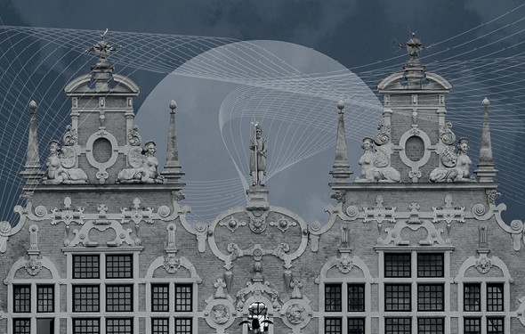 ilustracja zabytkowej fasady kaminicy