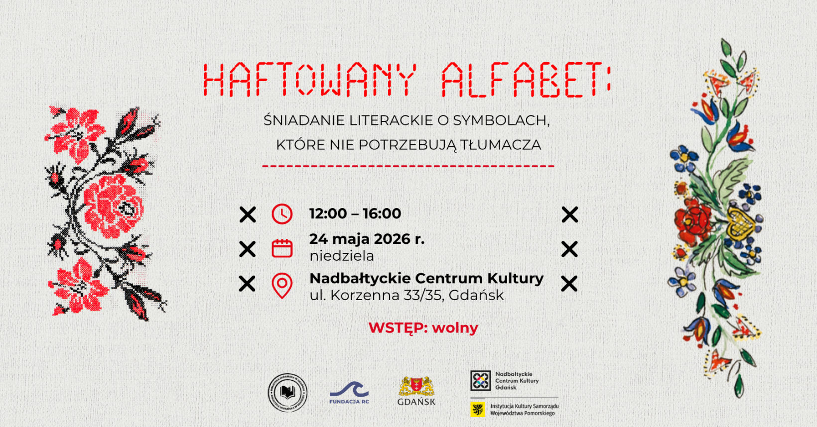haftowany_alfabet_sniadanie_literackie 24 maja niedziela NCK