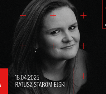 grafika do wydarzenia, na środku zdjęcie artystki