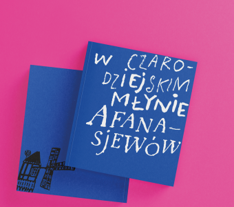 ilustracja na której jest książka "w czarodziejskim młynie afanasjewów"