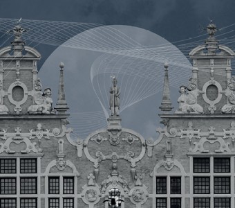 ilustracja zabytkowej fasady kaminicy