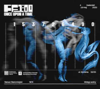 ciemna abstrakcyjna grafika, ludzkie ciała w różnym stadium ruchu