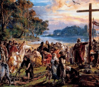 "Zaprowadzenie chrześcijaństwa R.P. 965" - Jan Matejko