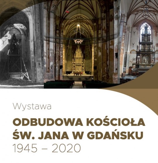 trzy fotografue ołtarza w Centrum św. Jana z lat po wojnie, przed rozpoczęciem prac NCK i po odbudowie